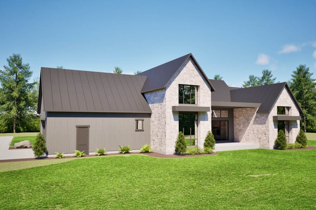 Plan 493032GNT: Two-Story Transitional House Plan with Home Office or Flex Room - 3744 Sq Ft - Image #6 - European, Transitional