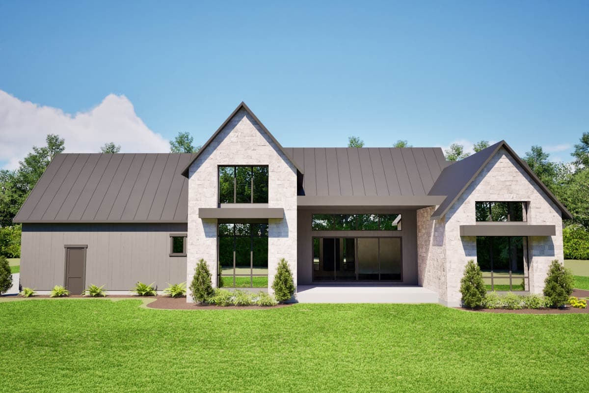 Plan 493032GNT: Two-Story Transitional House Plan with Home Office or Flex Room - 3744 Sq Ft - Image #7 - European, Transitional