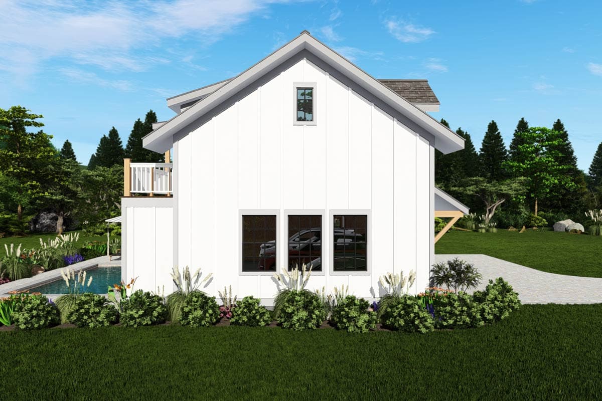 Plan 25448TF: New American Garage Apartment with 1-Bed Attached