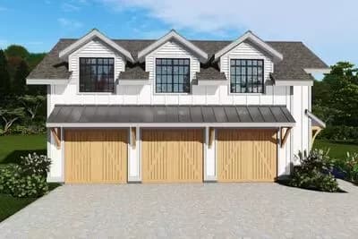 New American Garage Apartment with 1-Bed Attached Apartment - 893 sq Ft