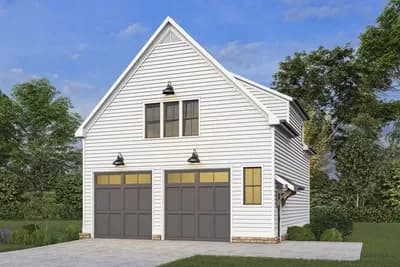 1-Bed Traditional Carriage Garage Plan with Workshop - 1207 Sq Ft