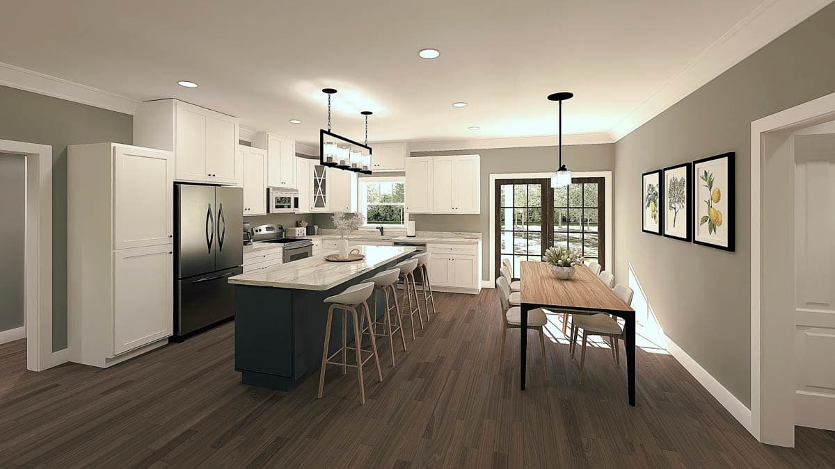 Plan 25063DH: Single-Story Country Ranch Farmhouse Plan with 2 Master Suites - 2096 Sq Ft - Image #10 - Country, Farmhouse, Ranch