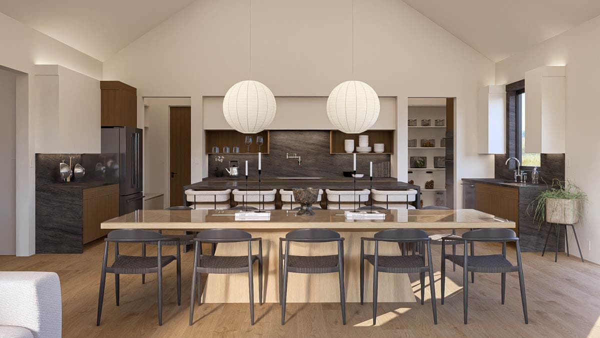 Plan 623507DJ: Single-Story Scandinavian House Plan with Clustered Bedroom Layout - 1941 Sq Ft - Image #7 - Contemporary, Scandinavian