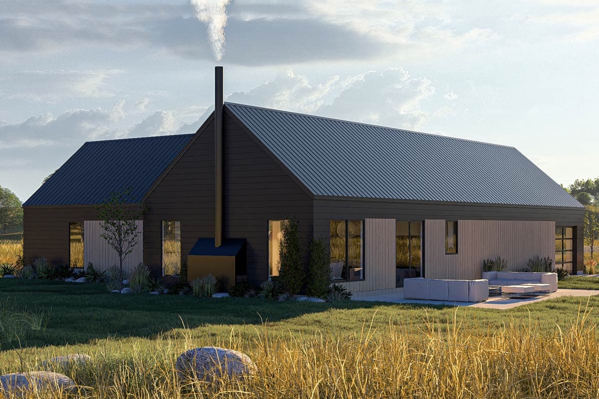 Plan 623507DJ: Single-Story Scandinavian House Plan with Clustered Bedroom Layout - 1941 Sq Ft - Image #16 - Contemporary, Scandinavian