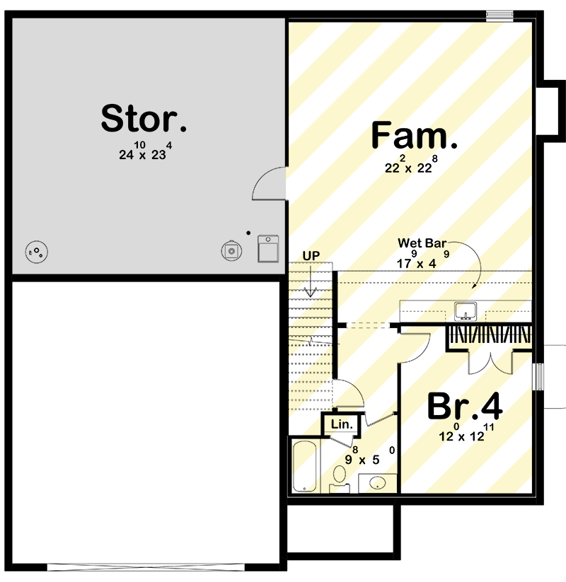 Plan 623508DJ: 3-Bed Traditional House Plan with Split-Bedroom Layout - 1690 sq Ft - Floor Plan - Optional Lower Level Layout ($ Paid Option) - Cottage, Farmhouse, Traditional