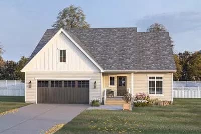 3-Bed Traditional House Plan with Split-Bedroom Layout - 1690 sq Ft