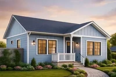 Charming 2-Bed Cottage ADU House Plan Under 1000 Sq Ft