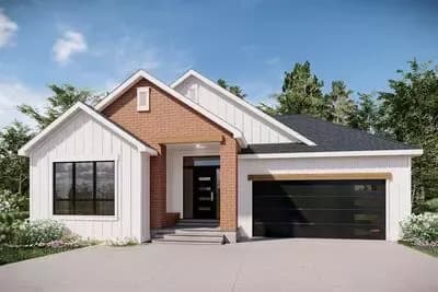 Contemporary Ranch House Plan with Optional Finished Basement - 2203 Sq Ft