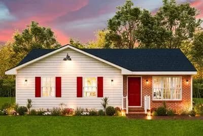 3-Bed Traditional Ranch House Plan with Closed Floor Plan - 1009 Sq Ft