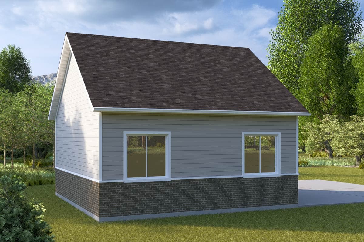 Plan 61618UT: Detached Traditional 2-Car Garage Plan - 676 Sq Ft - Image #8 - Traditional