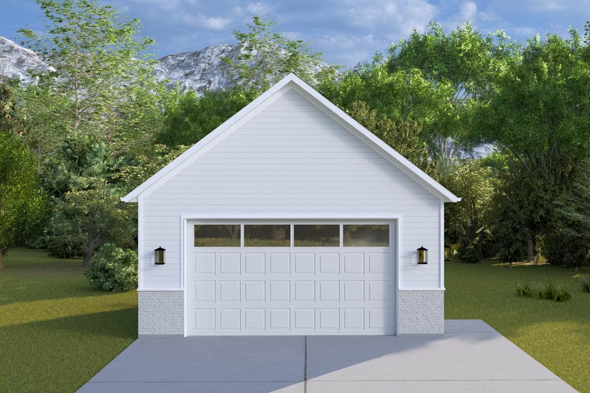 Plan 61618UT: Detached Traditional 2-Car Garage Plan - 676 Sq Ft - Image #11 - Traditional