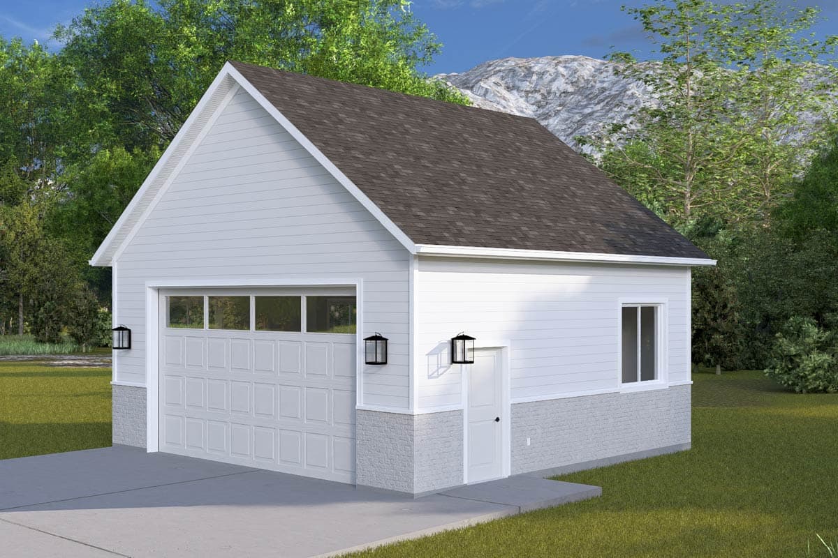 Plan 61618UT: Detached Traditional 2-Car Garage Plan - 676 Sq Ft - Image #12 - Traditional