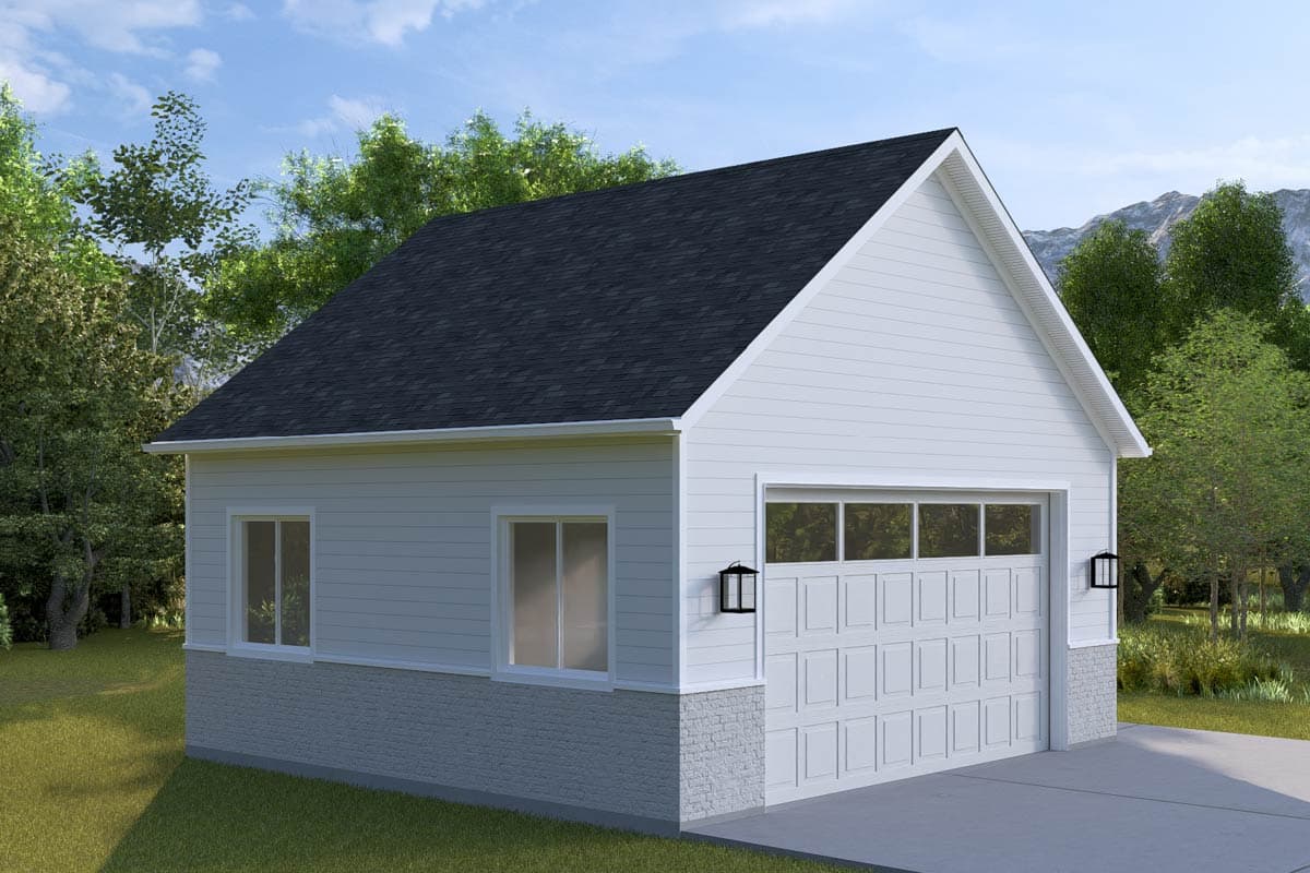 Plan 61618UT: Detached Traditional 2-Car Garage Plan - 676 Sq Ft - Image #15 - Traditional