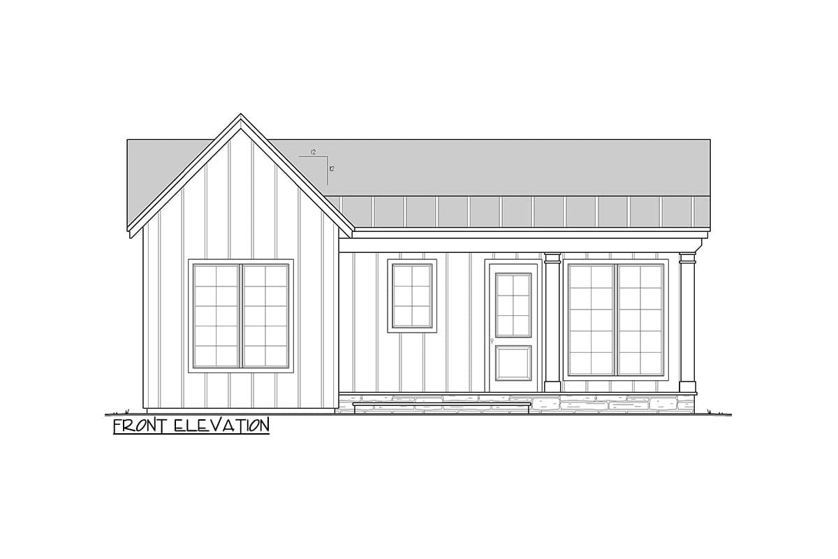 Plan 833059WAT: 2-Bed ADU Country Cottage House Plan Under 750 Sq Ft - Image #16 - Cottage, Country, New American, Ranch