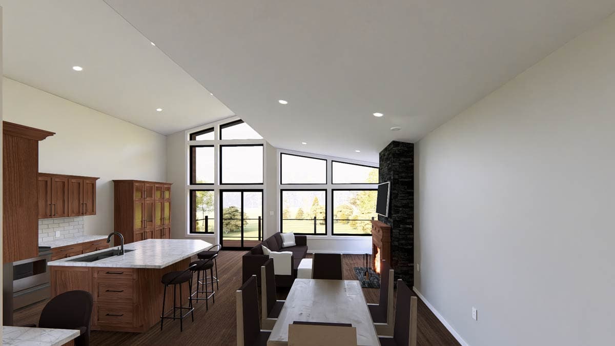 Plan 485005DUG: 3-Bed Contemporary House Plan with Lower Level Family Room - 2535 Sq Ft - Image #8 - Contemporary, Modern