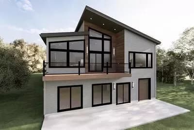 3-Bed Contemporary House Plan with Lower Level Family Room - 2535 Sq Ft