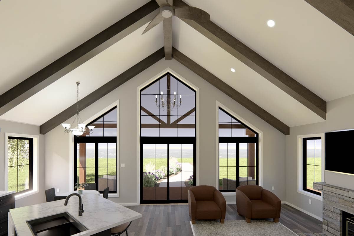 Plan 485006DUG: 3-Bed Mountain Craftsman House Plan With Vaulted