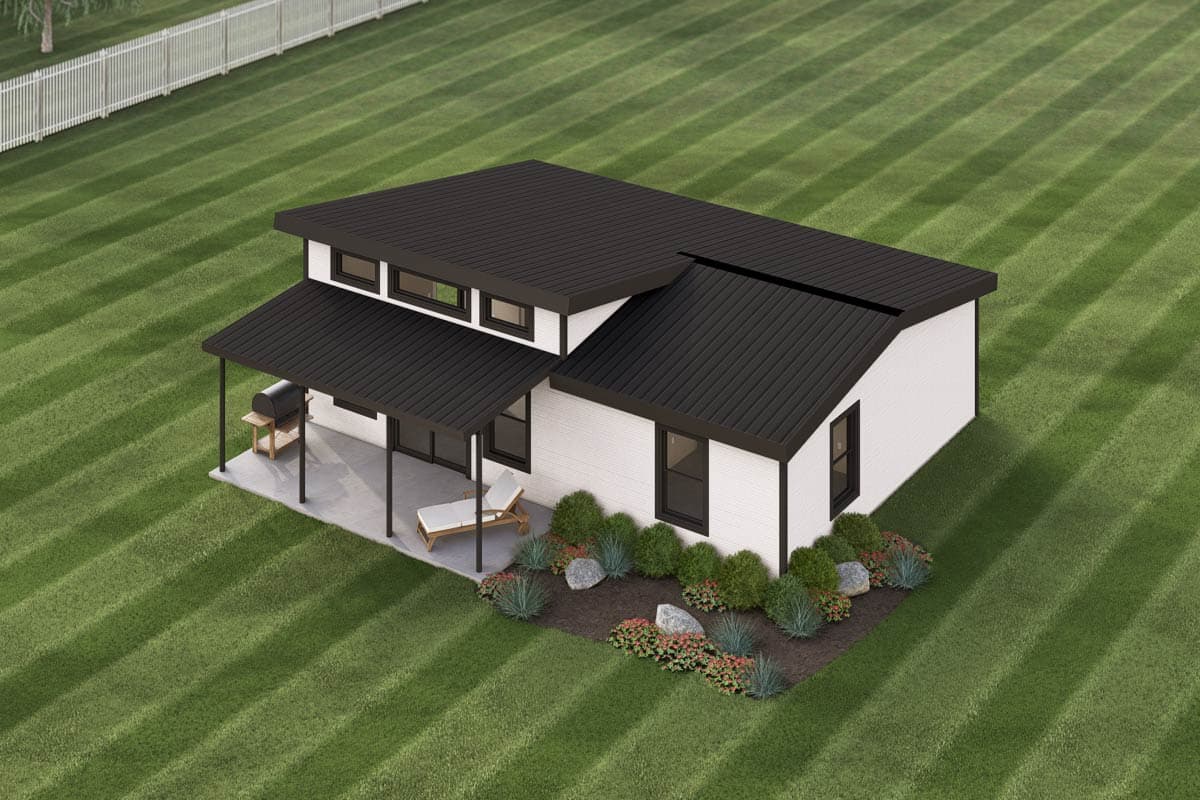 Plan 135351GRA: 1-Bed Contemporary ADU House Plan Under 900 Sq Ft - Image #5 - Contemporary