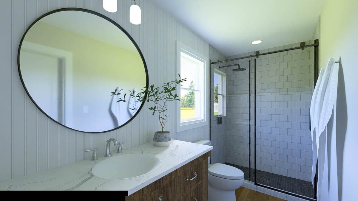 Plan 135351GRA: 1-Bed Contemporary ADU House Plan Under 900 Sq Ft - Image #9 - Contemporary