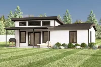 1-Bed Contemporary ADU House Plan Under 900 Sq Ft