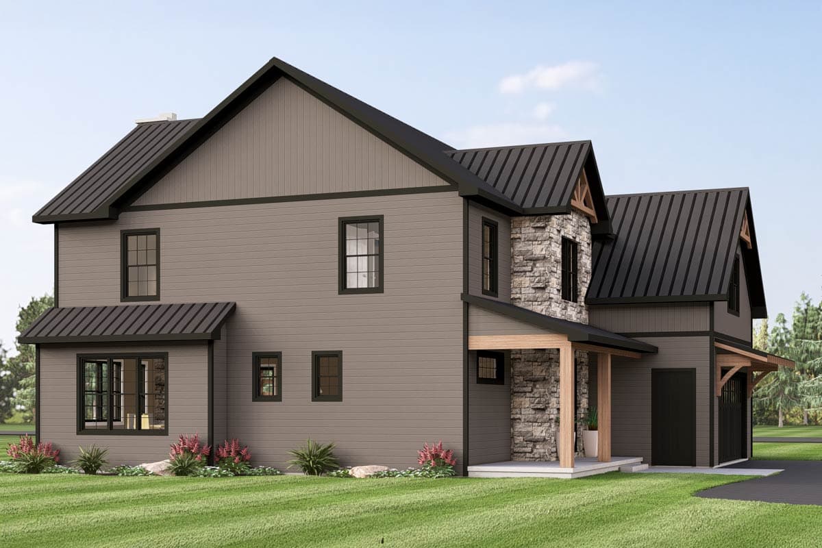 Plan 135352GRA: 3-Bedroom Mountain House Plan with 2-Story Great Room - 3392 Sq Ft - Image #5 - Mountain, New American