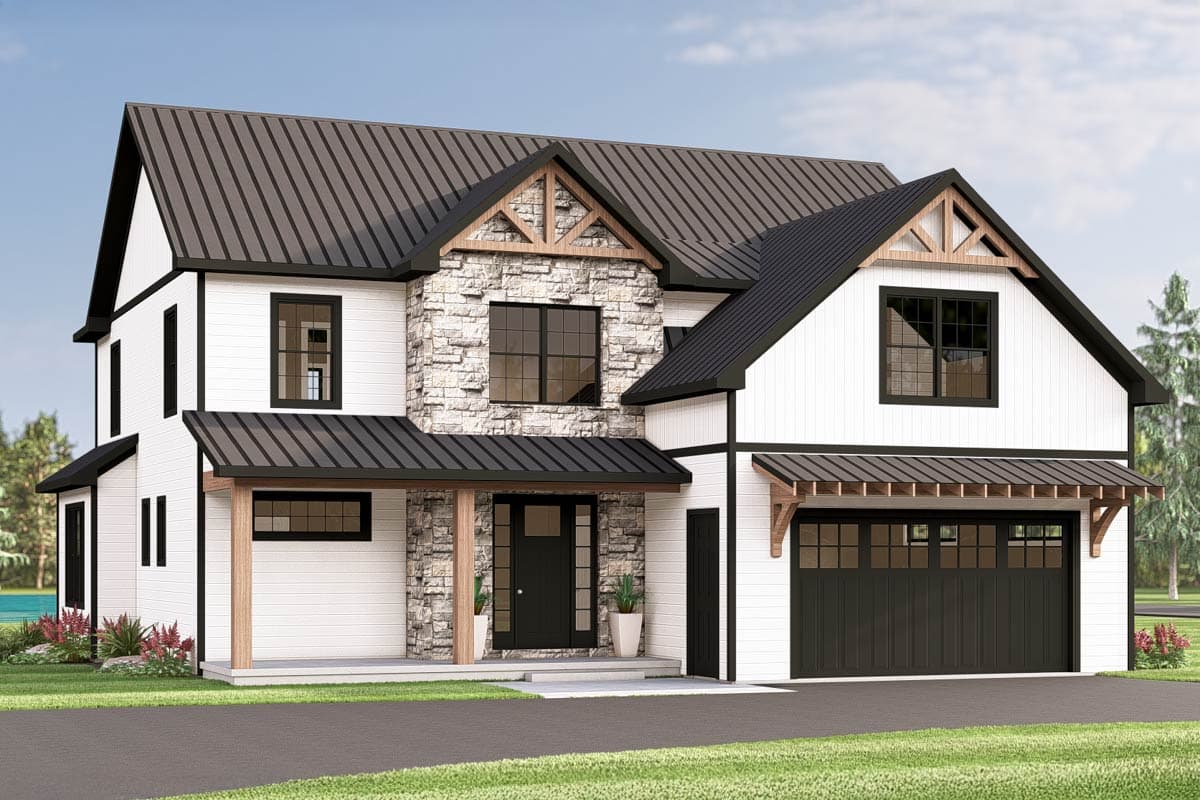 Plan 135352GRA: 3-Bedroom Mountain House Plan with 2-Story Great Room - 3392 Sq Ft - Image #11 - Mountain, New American