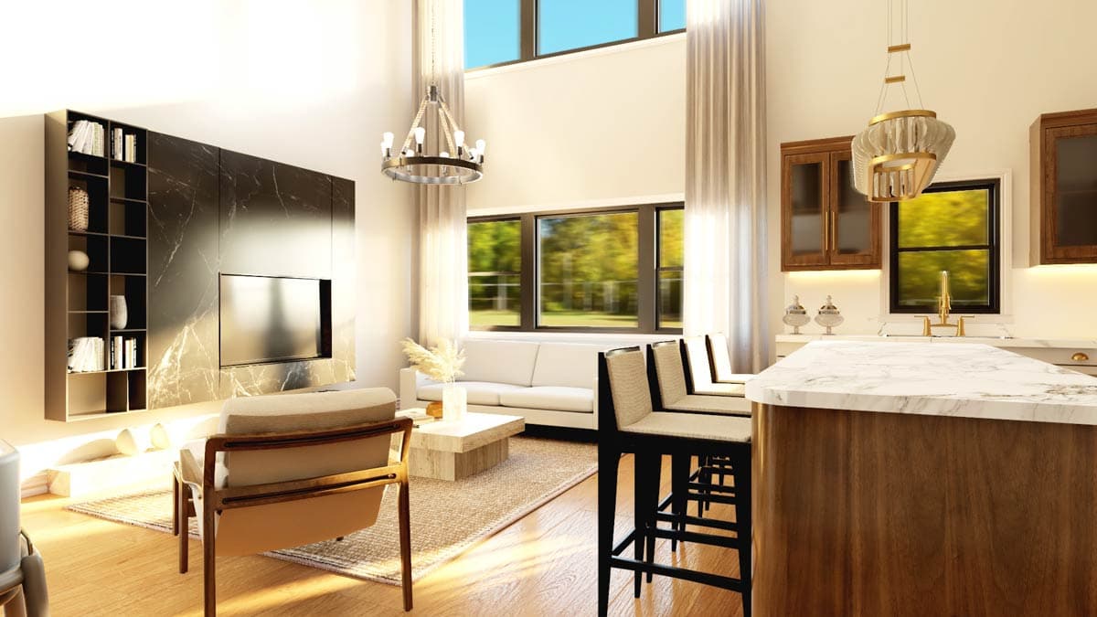 Plan 135353GRA: 3-Bedroom Barndominium House Plan with 2-Story Great Room - 1820 Sq Ft - Image #7 - Barndominium