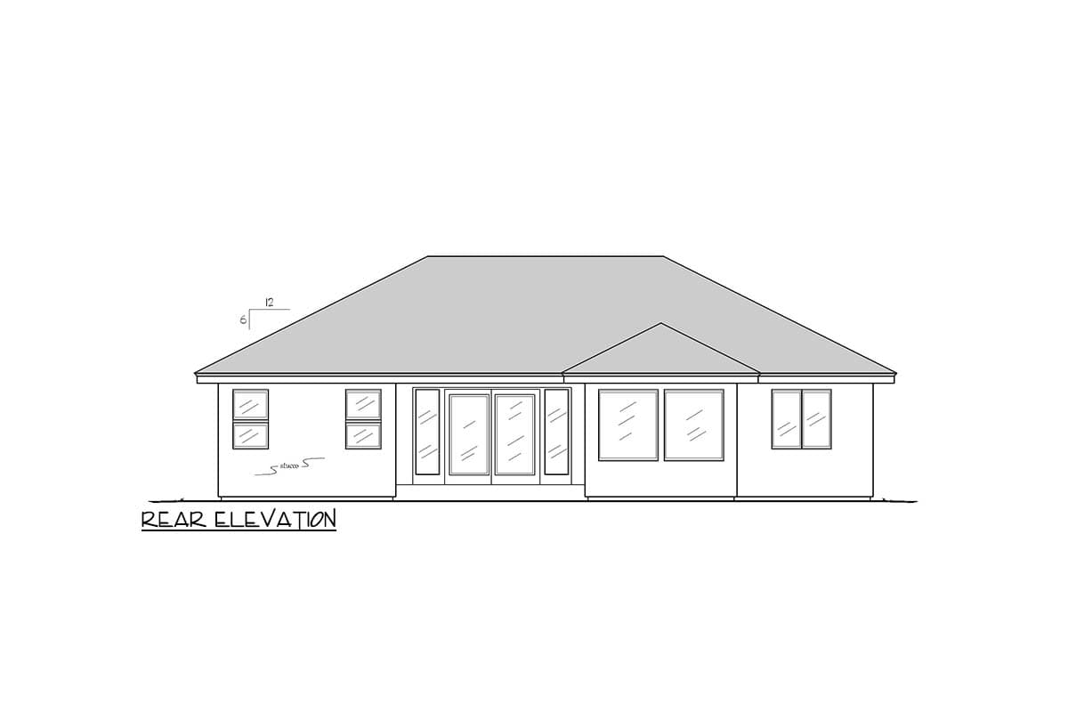 Plan 833062WAT: 3-Bed Contemporary House Plan with Home Office - 2113 Sq Ft - Image #6 - Contemporary, Florida-Style