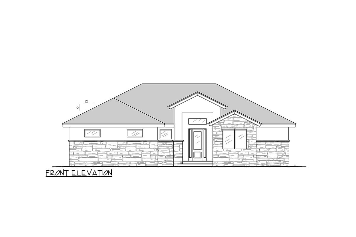 Plan 833062WAT: 3-Bed Contemporary House Plan with Home Office - 2113 Sq Ft - Image #5 - Contemporary, Florida-Style