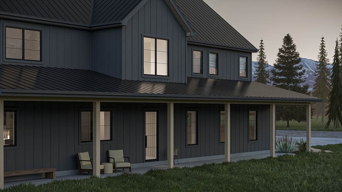 Plan 623512DJ: 3-Bedroom Barndominium House Plan with 2-Story Great Room - 2659 Sq Ft - Image #5 - Barndominium