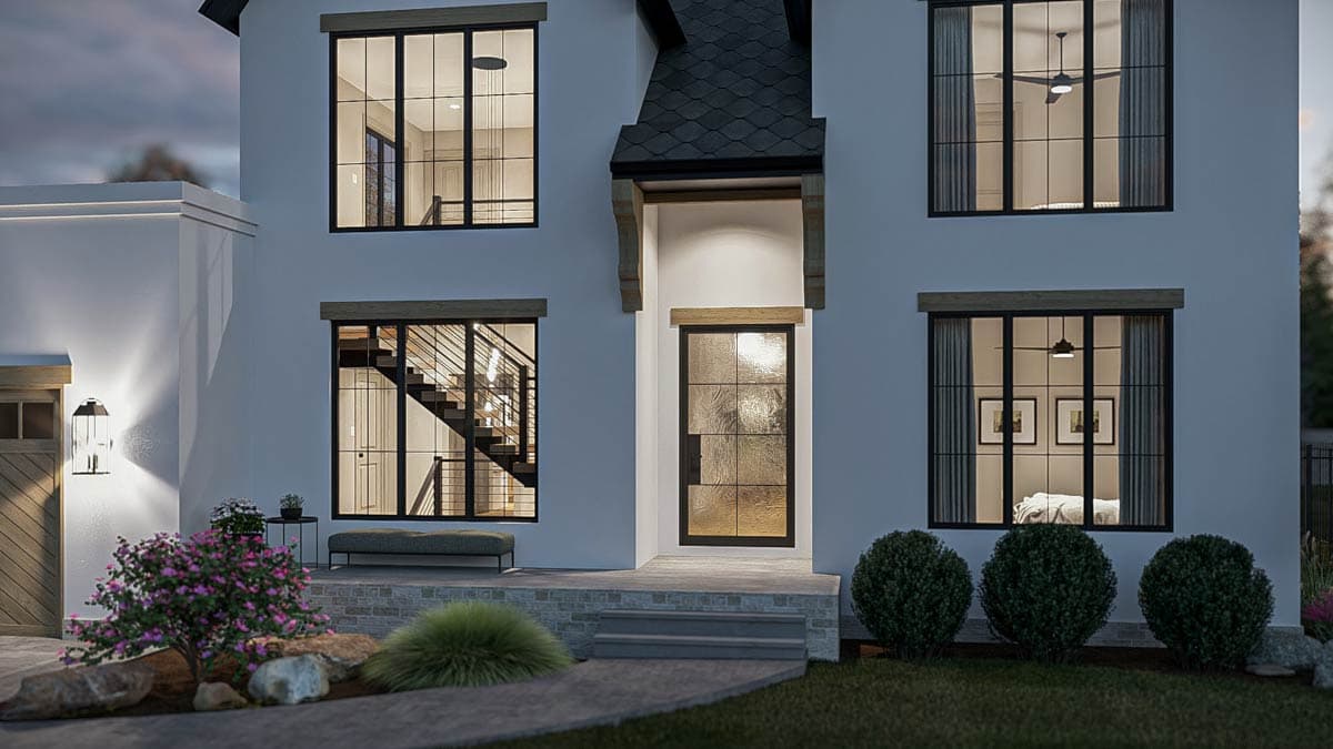 Plan 623513DJ: Two-Story European House Plan with Library and Office Nook - 2691 Sq Ft - Image #9 - European, Modern