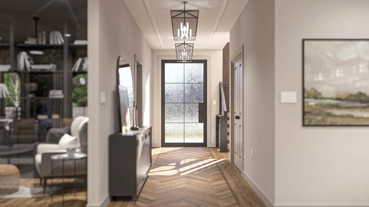 Plan 623513DJ: Two-Story European House Plan with Library and Office Nook - 2691 Sq Ft - Image #7 - European, Modern