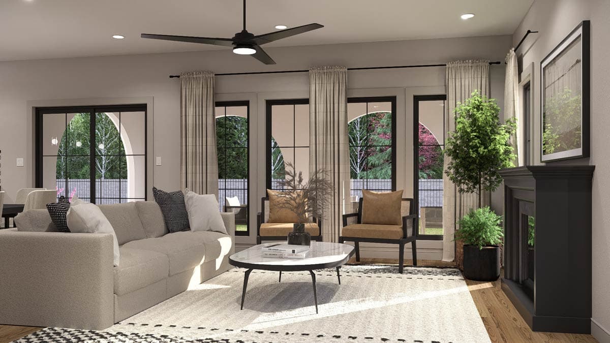 Plan 623513DJ: Two-Story European House Plan with Library and Office Nook - 2691 Sq Ft - Image #8 - European, Modern