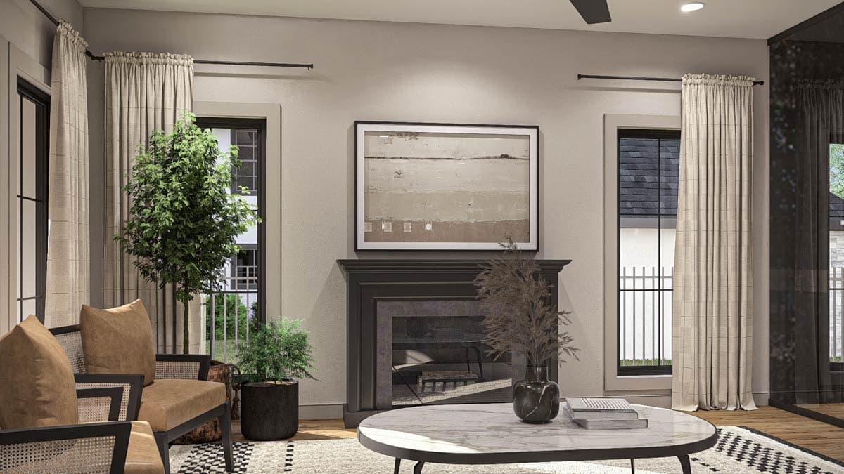 Plan 623513DJ: Two-Story European House Plan with Library and Office Nook - 2691 Sq Ft - Image #10 - European, Modern