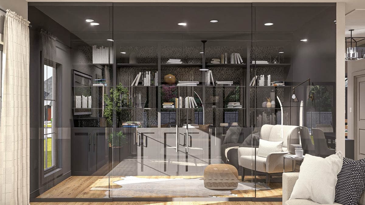 Plan 623513DJ: Two-Story European House Plan with Library and Office Nook - 2691 Sq Ft - Image #14 - European, Modern