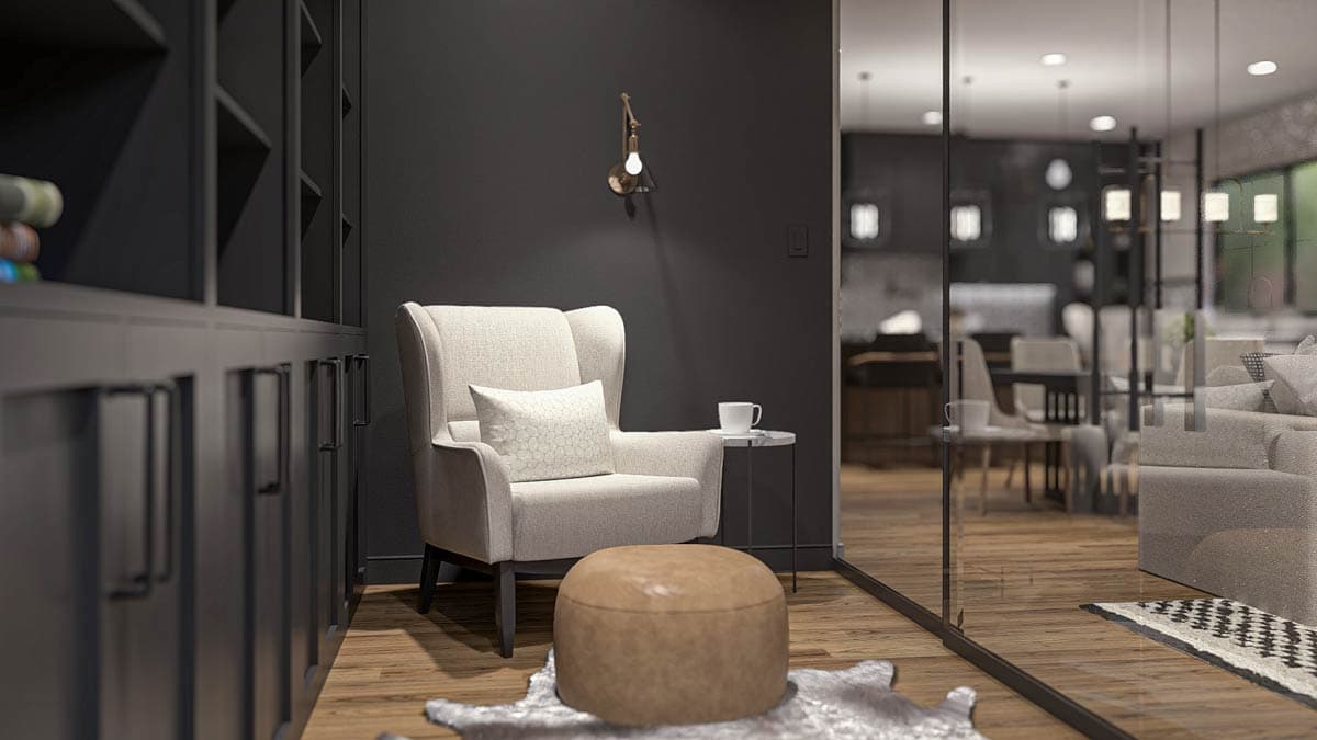 Plan 623513DJ: Two-Story European House Plan with Library and Office Nook - 2691 Sq Ft - Image #15 - European, Modern