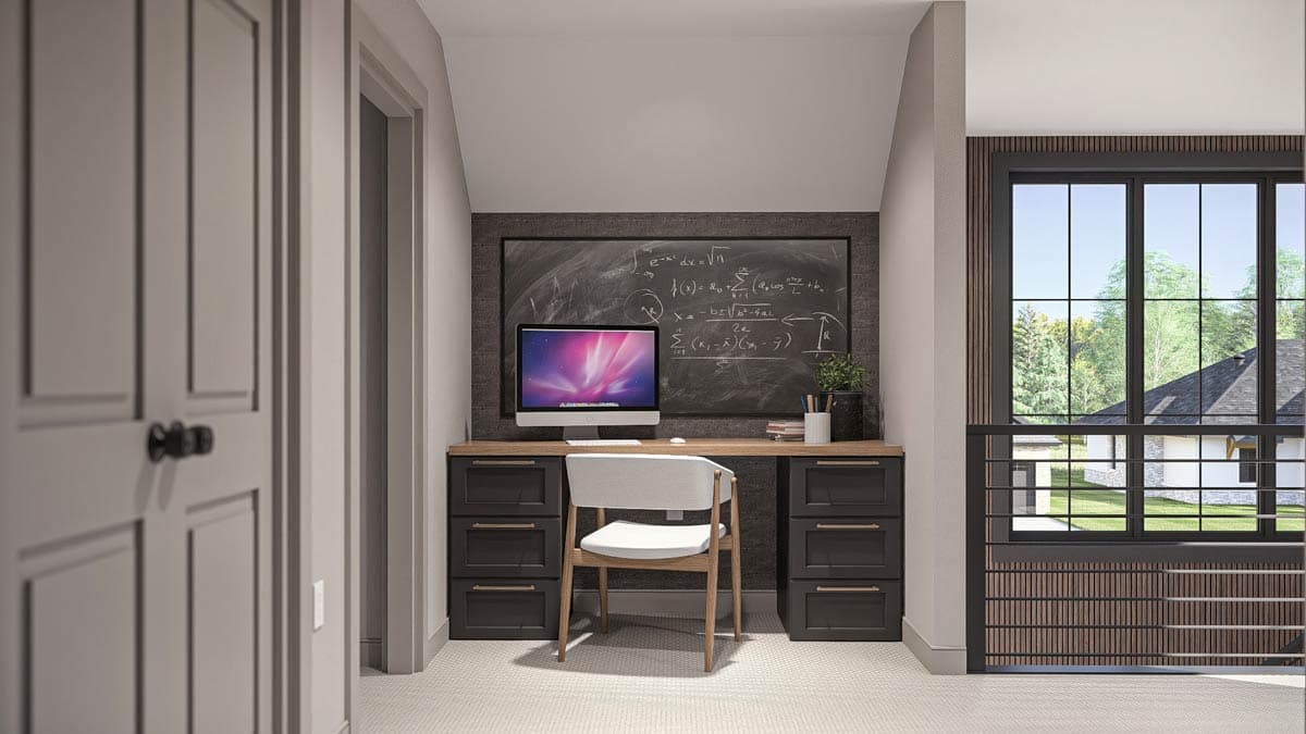 Plan 623513DJ: Two-Story European House Plan with Library and Office Nook - 2691 Sq Ft - Image #21 - European, Modern