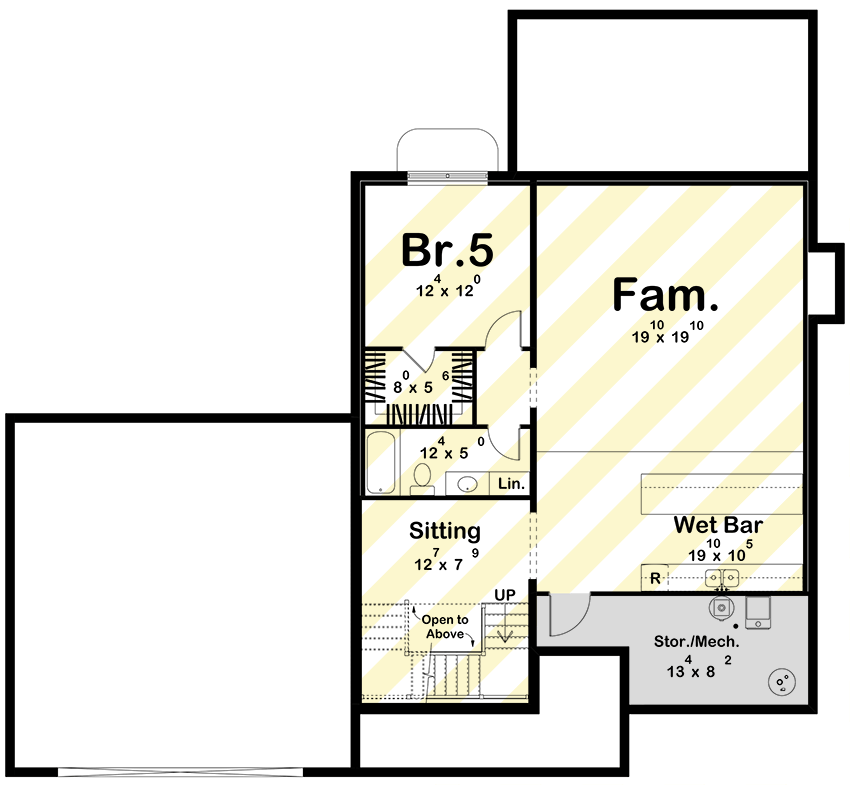 Plan 623513DJ: Two-Story European House Plan with Library and Office Nook - 2691 Sq Ft - Floor Plan - Optional Lower Level Layout ($$$ Paid Option) - European, Modern