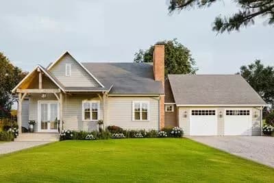 Cottage Farmhouse House Plan with Split Beds and Vaulted Living