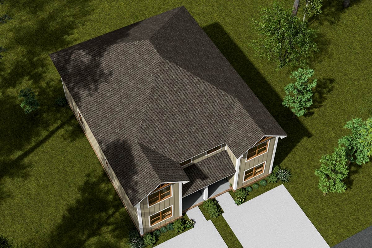 Plan 52424WM: Two-Story Traditional Multi-Family House Plan with Loft and Pocket Office - 1812 Sq Ft Per Unit - Image #6 - Traditional