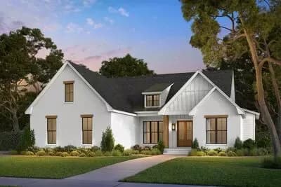 4-Bed Modern Farmhouse Plan with Bonus Room and Outdoor Kitchen - 1945 Sq Ft