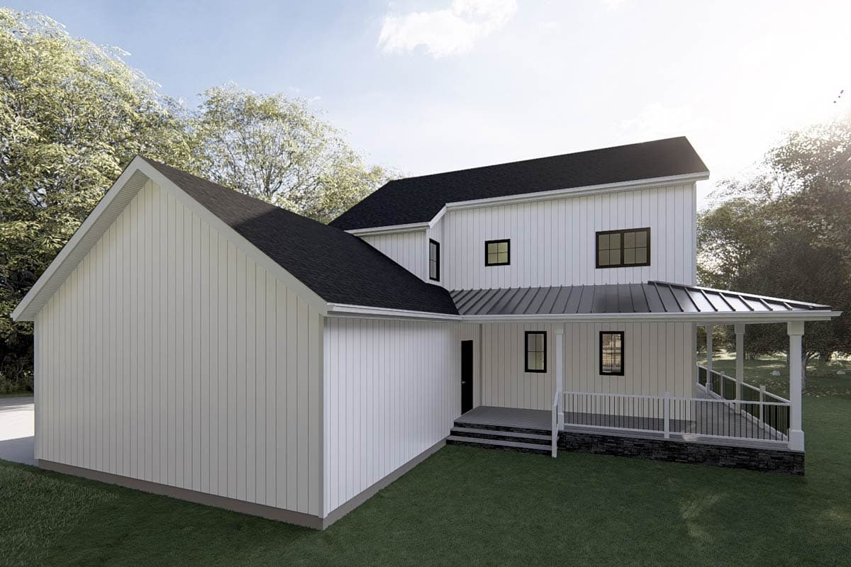 Plan 485009DUG: Two-Story Modern Farmhouse Plan with Wrap-Around Porch - 2179 Sq Ft - Image #5 - Modern Farmhouse, New American