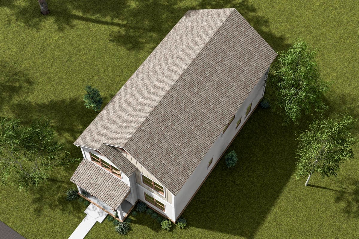 Plan 52429WM: Two-Story Narrow Traditional House Plan with Flex Room - 2194 Sq Ft - Image #6 - New American, Traditional