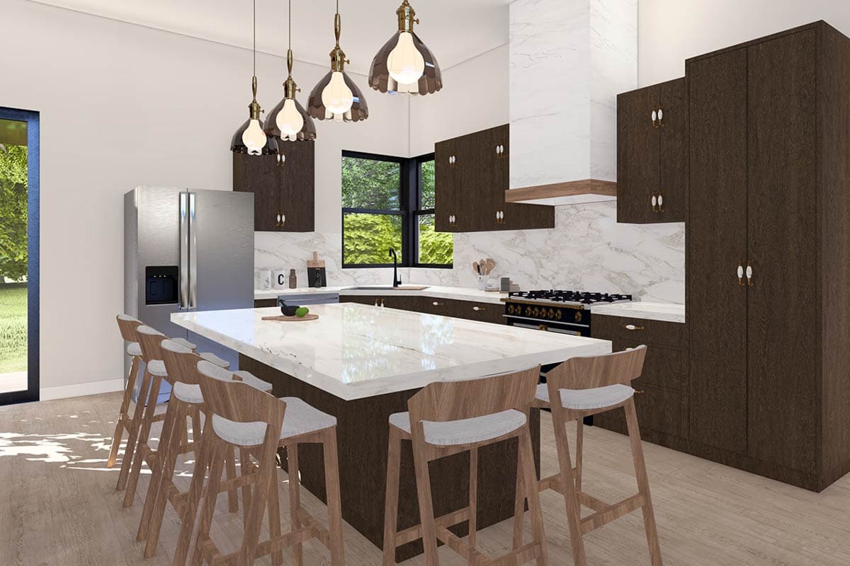 Plan 720109DA: Modern Split-Level House Plan with Front-Sloping Lot - 3101 Sq Ft - Image #6 - Contemporary, Modern, Prairie