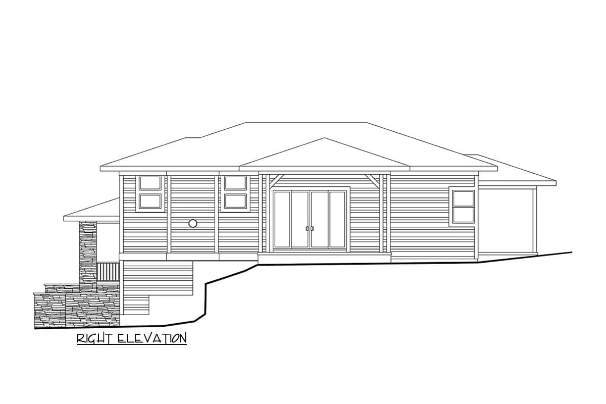 Plan 720109DA: Modern Split-Level House Plan with Front-Sloping Lot - 3101 Sq Ft - Image #11 - Contemporary, Modern, Prairie