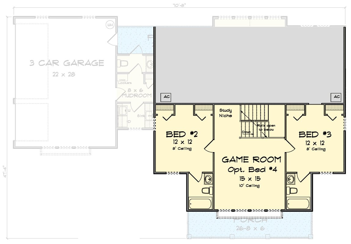 Plan 52435WM: 2-Story Modern Farmhouse Plan with 3-Bedrooms and Flexible 2nd Floor - 2394 Sq Ft - Floor Plan - 2nd Floor - Craftsman, Modern Farmhouse, Traditional