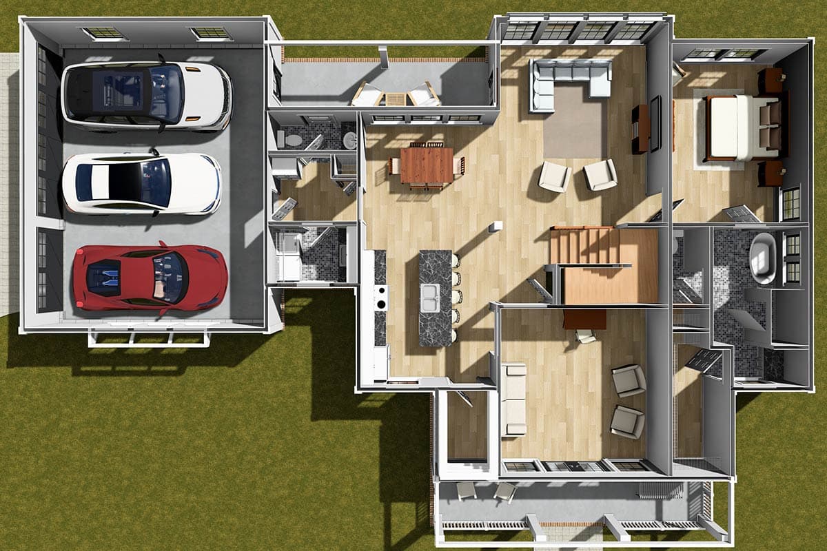 Plan 52435WM: 2-Story Modern Farmhouse Plan with 3-Bedrooms and Flexible 2nd Floor - 2394 Sq Ft - Image #8 - Craftsman, Modern Farmhouse, Traditional