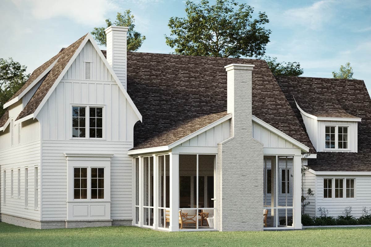 Plan 50238PH: 5-Bed Transitional House Plan with 2-Story Great Room - 4558 Sq Ft - Image #5 - Traditional, Transitional