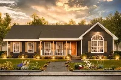 Single-Story Traditional Ranch House Plan with Closed Floor Plan - 1566 Sq Ft
