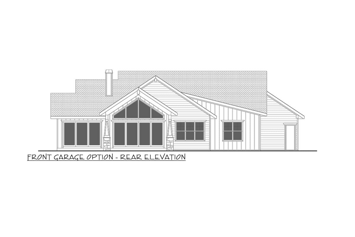 Plan 365057PED: 3 or 5 Bed Single-Story Craftsman House Plan with Vaulted Great Room - 2500 Sq Ft - Image #9 - Craftsman, Mountain